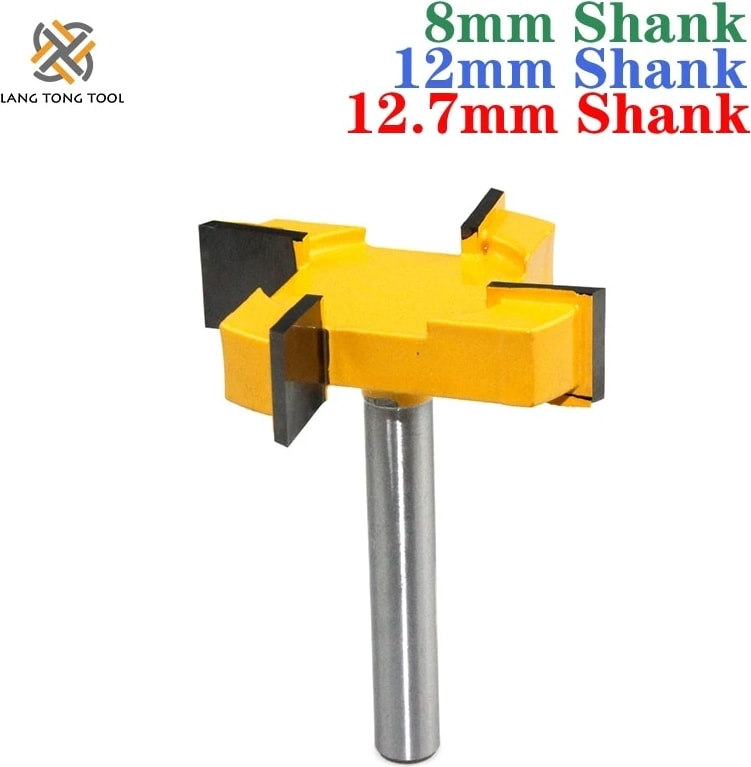8mm Shank 1 Adet 4 Kenar T Tipi Planya Kesici Ağaç Işleme Aleti Freze Uçları Ahşap Endüstriyel Sınıf Freze Kesici Planya LT031 (Yurt Dışından)