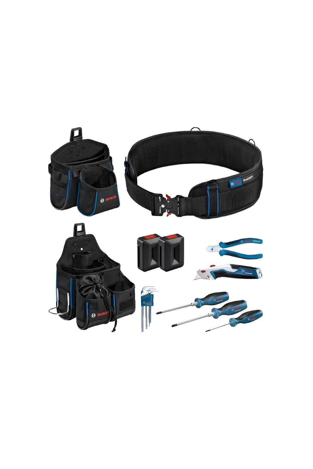 BOSCH Professional El Aleti Seti 6 Parça+Çanta ve Kemer Seti - 1600A02H5C