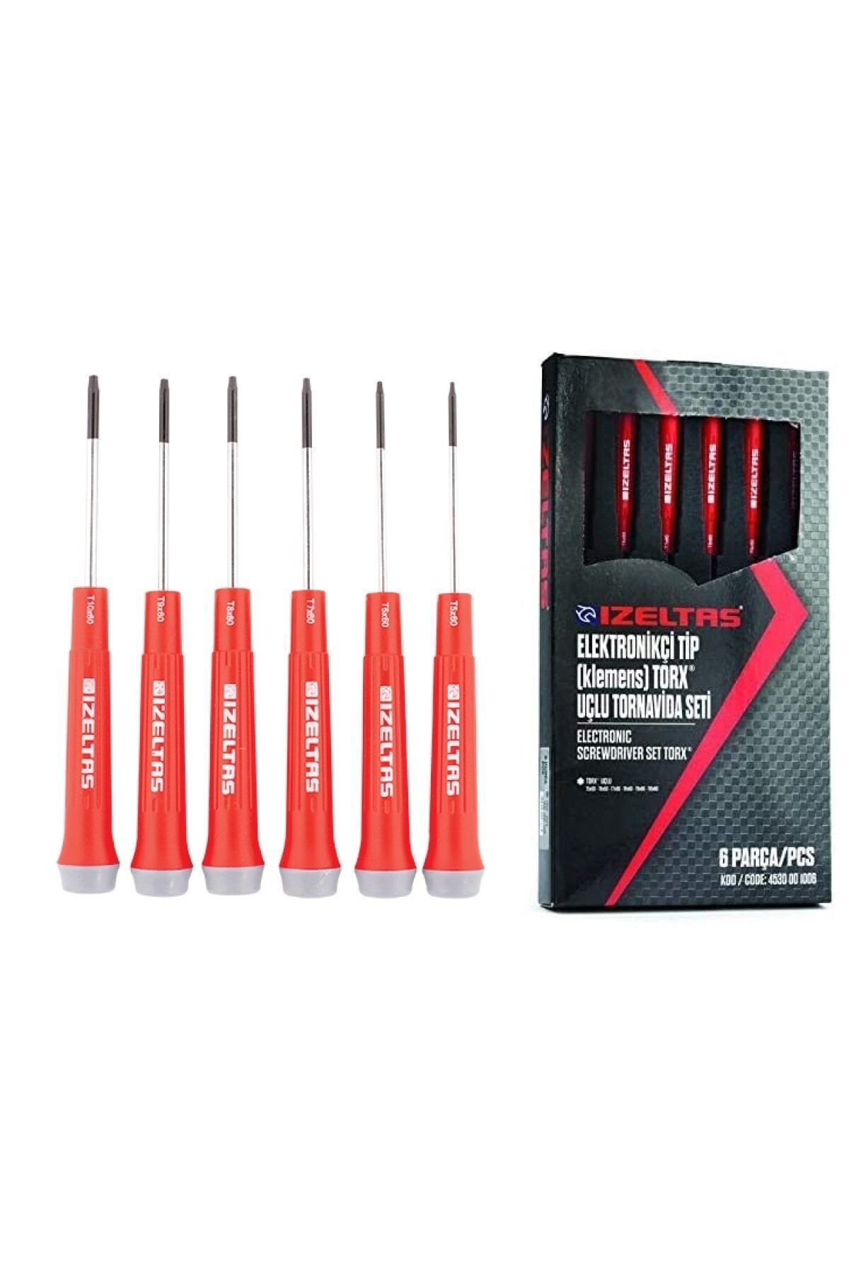 İZELTAŞ Elektronikçi Tip Klemens Torx Uçlu Tornavida Takımı 6 Parça - 4530001006
