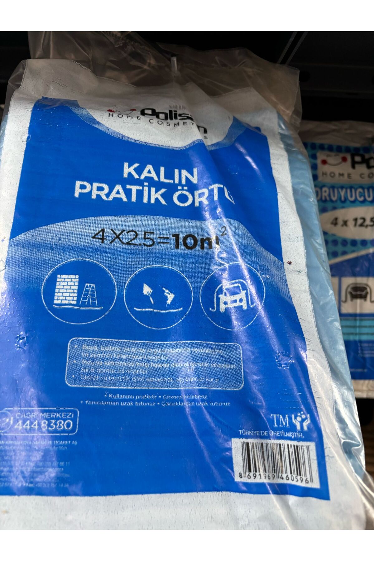 POLİSAN POLİSAN KALIN MAVİ BRANDA BOYA ÖRTÜSÜ 10 M2 (5 ADET)
