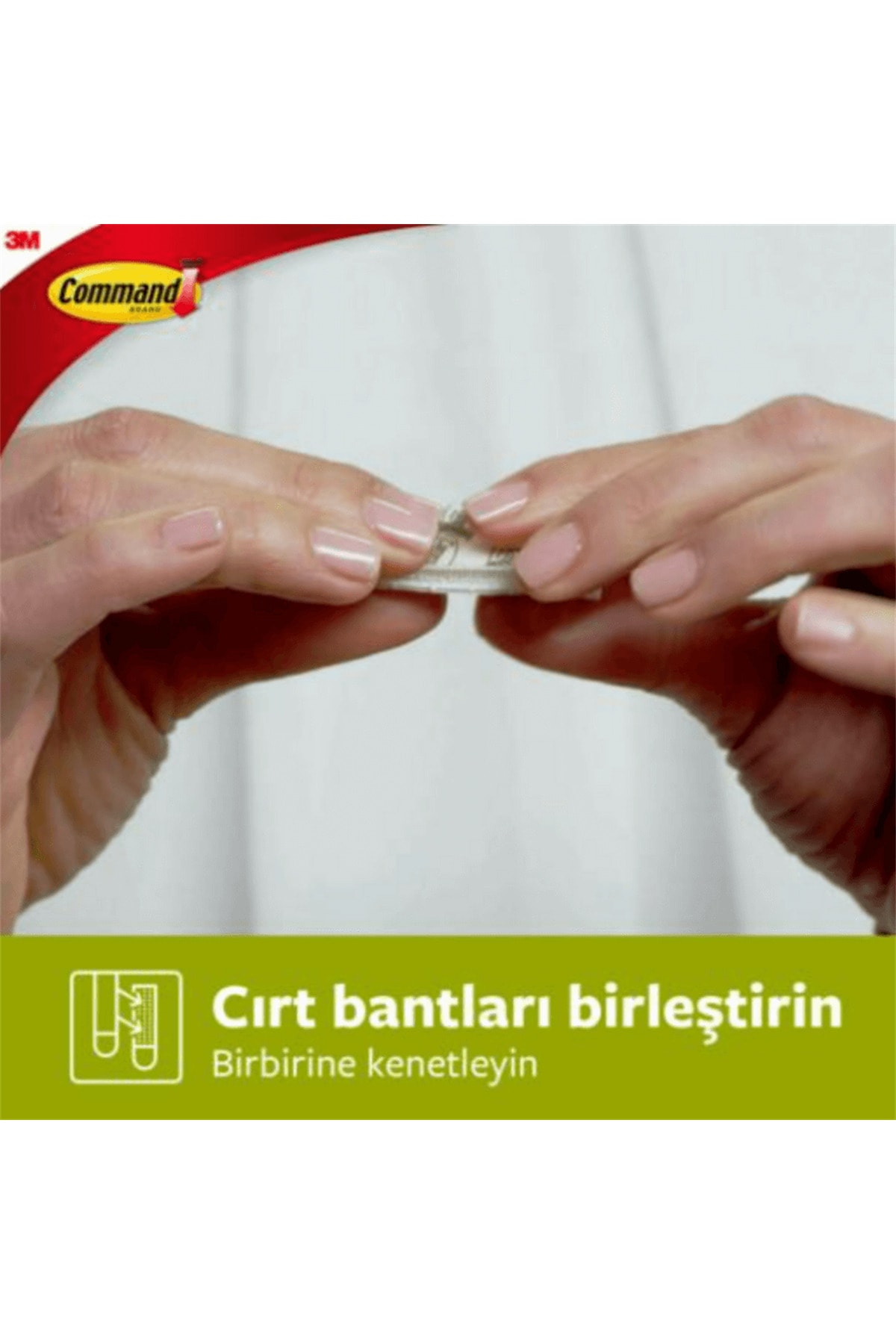 ™ Command™ 17207-cıs Orta Boy Dar Cırt Bant, Max 5,4 Kg (4 SET DAR CIRT BANT)