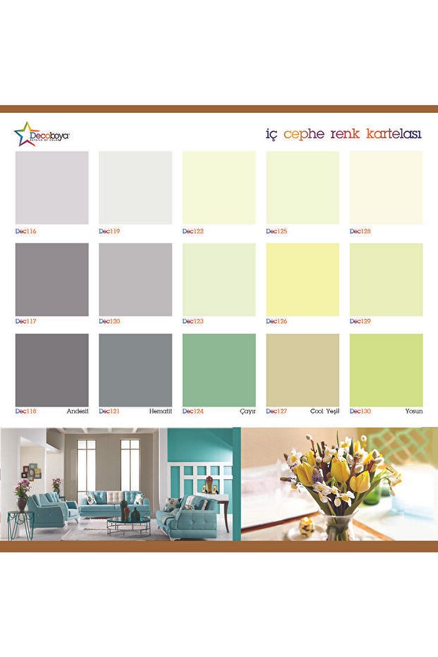 Deco Color Plastik Mat İç Cephe Duvar Boyası 10 Kg Tüm Renkler