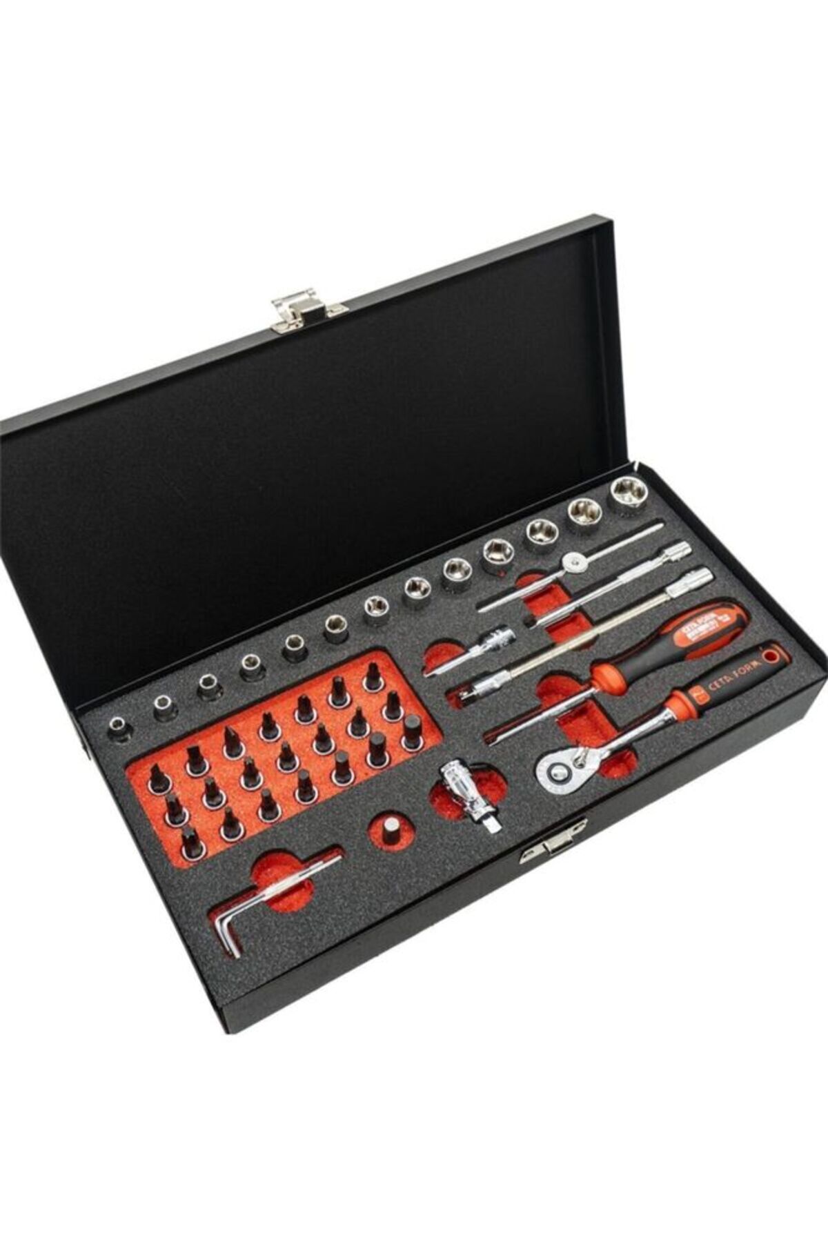 CETA FORM Form 46 Parça 1/4" 6 Köşe Lokma Takımı Metal Kutu