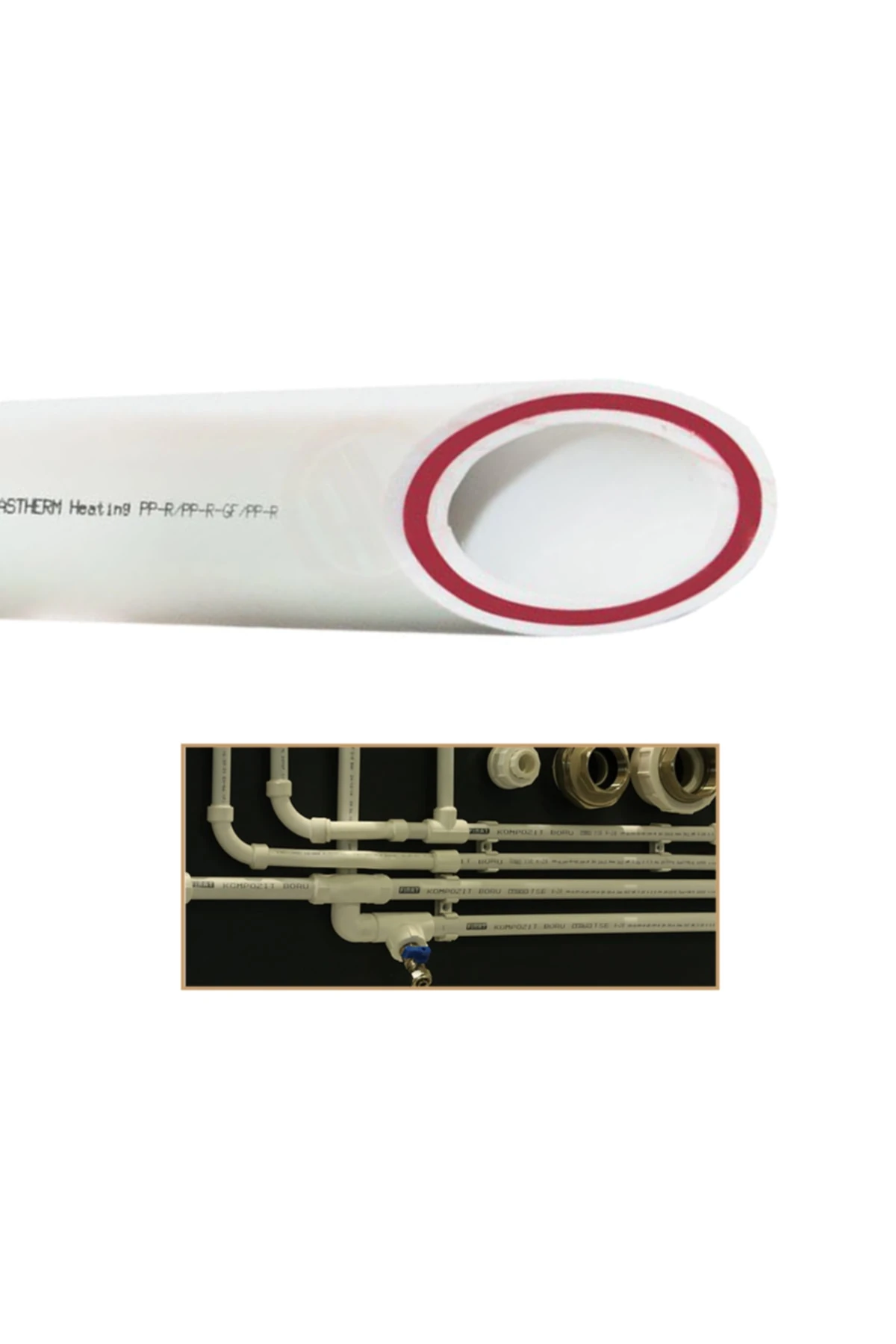 Kompozit 25 Mm Pprc Boru Temiz Su Borusu 4 Metre (pn20)
