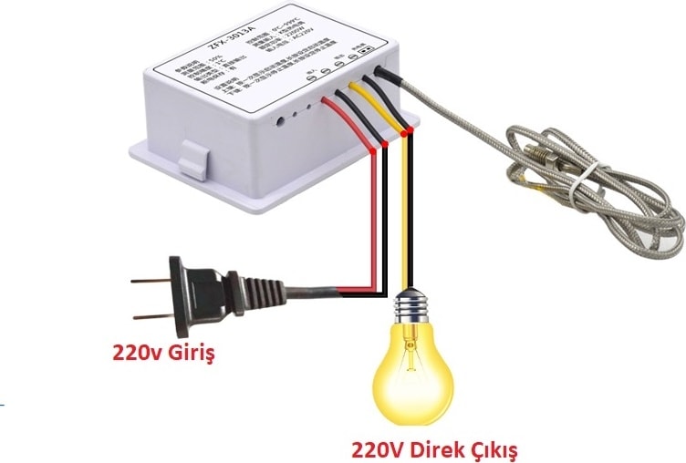 -W3013A 220V 0-1000C 2200W Yüksek Derece Termostat