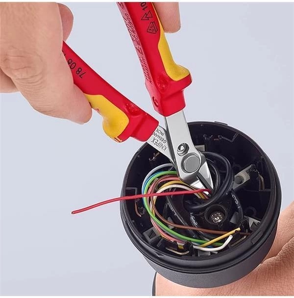 Knipex Electronic Super Knips® Vde Yalıtımlı ve Çok Bileşenli Kapaklar, Vde-Testli 125 mm (Sb