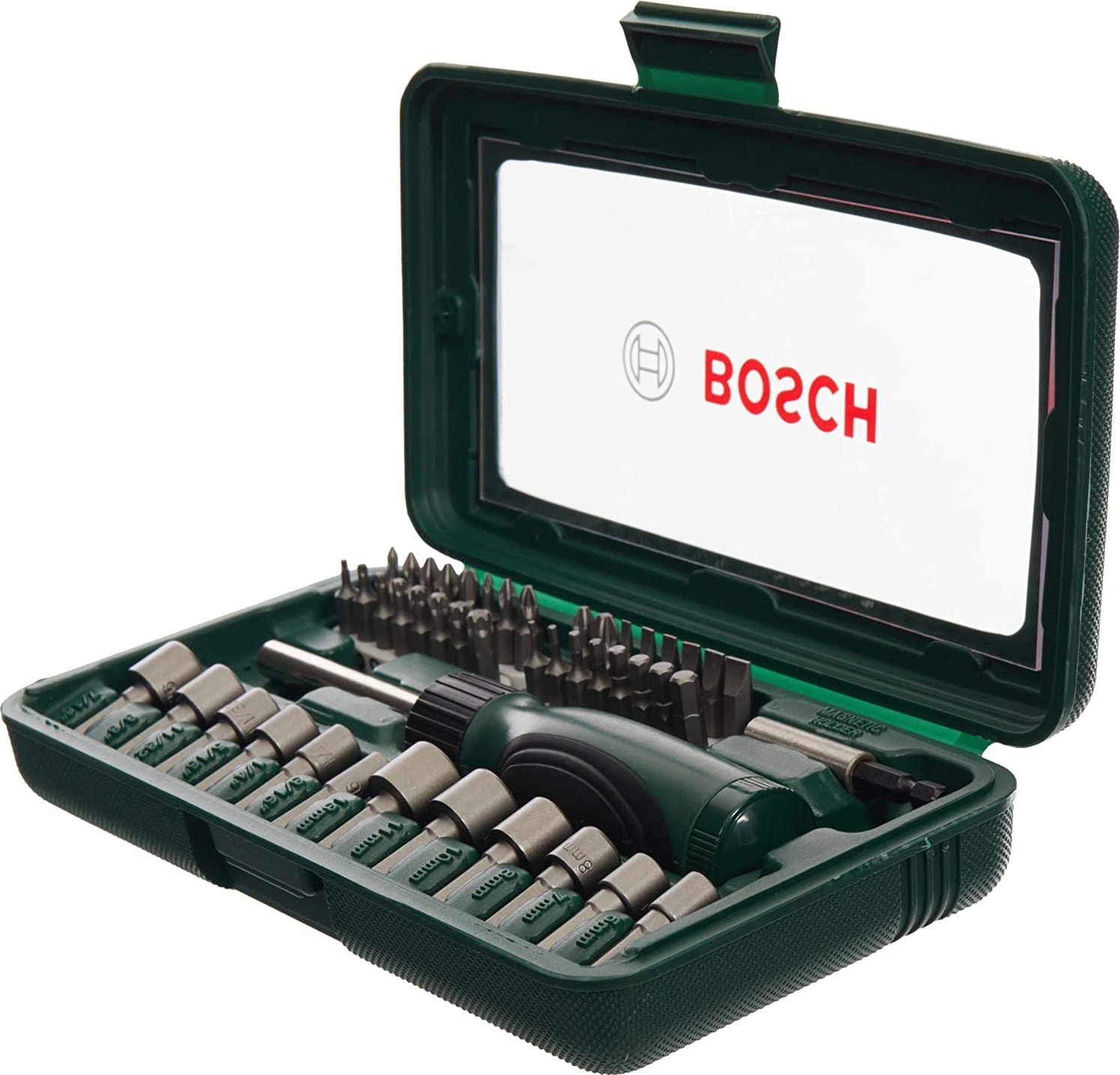 BOSCH 46 PARÇA CIRCIRLI TORNAVİDA BITS UÇ LOKMA VİDALAMA SETİ.
