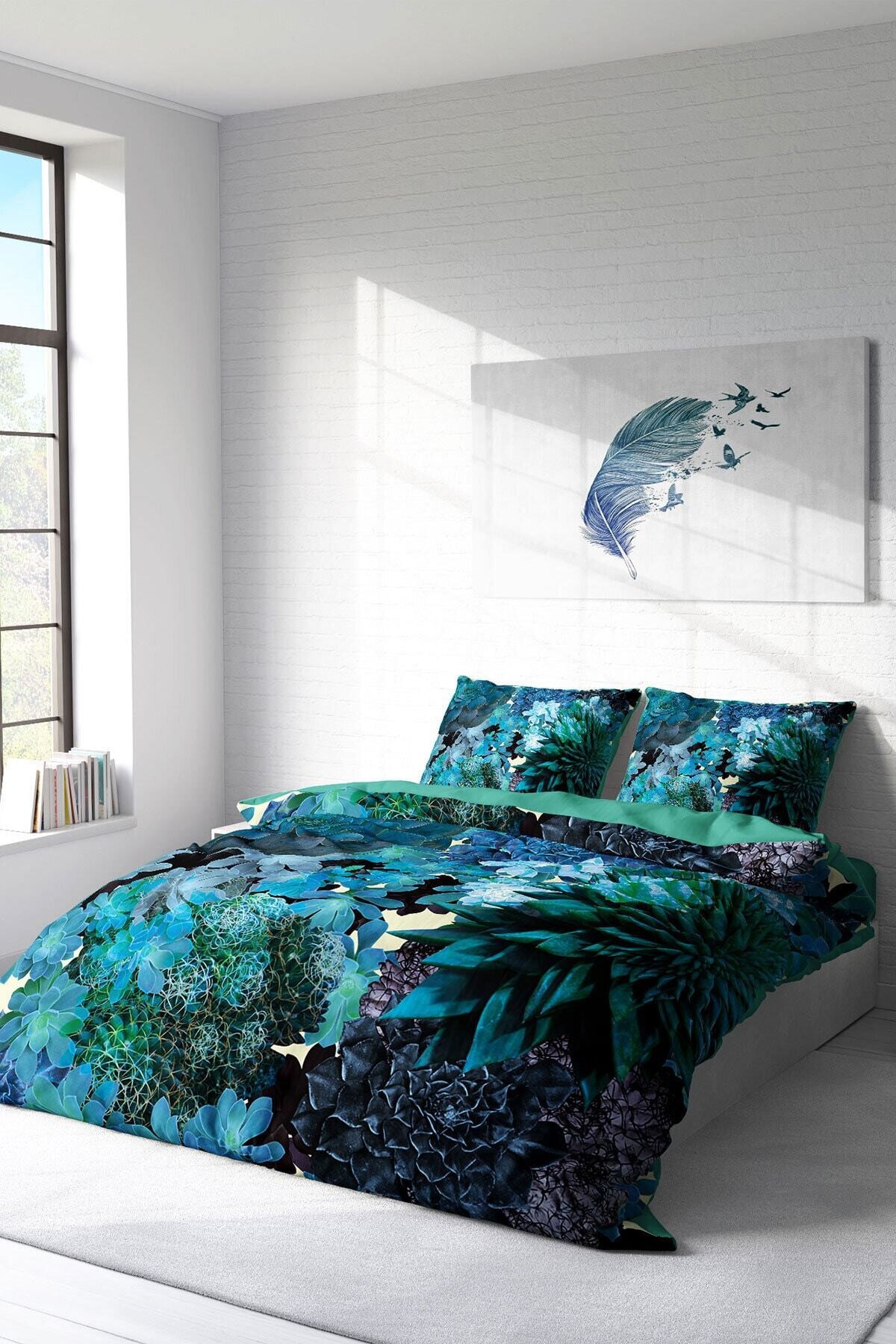 Kıng Sıze Deep Akvaryum 3d Çift Kişilik Nevresim Takımı 220x240cm