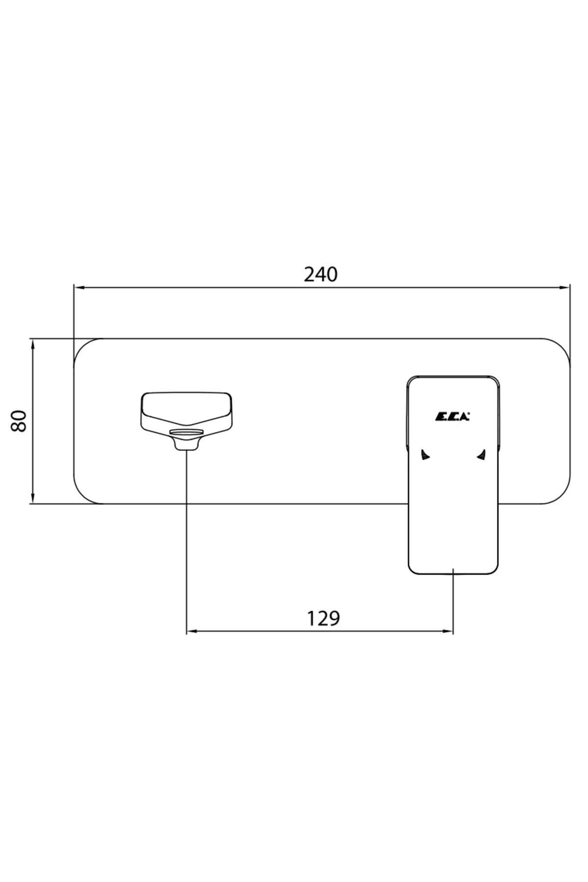 Royal Ankastre Lavabo Bataryası Sıva Üstü Tek Rozet 102167621-K