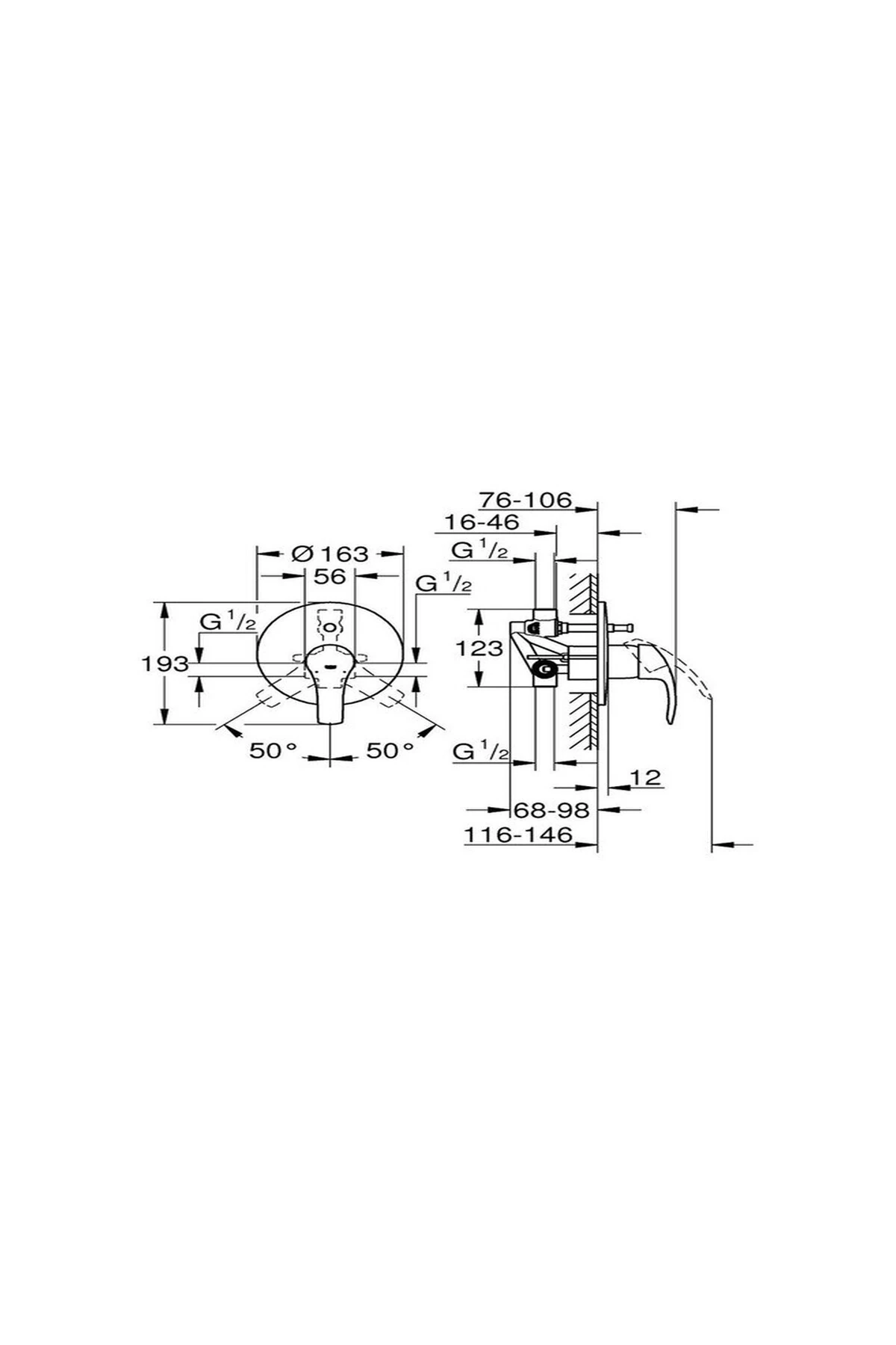 Eurosmart Ankastre Banyo Bataryası Seti