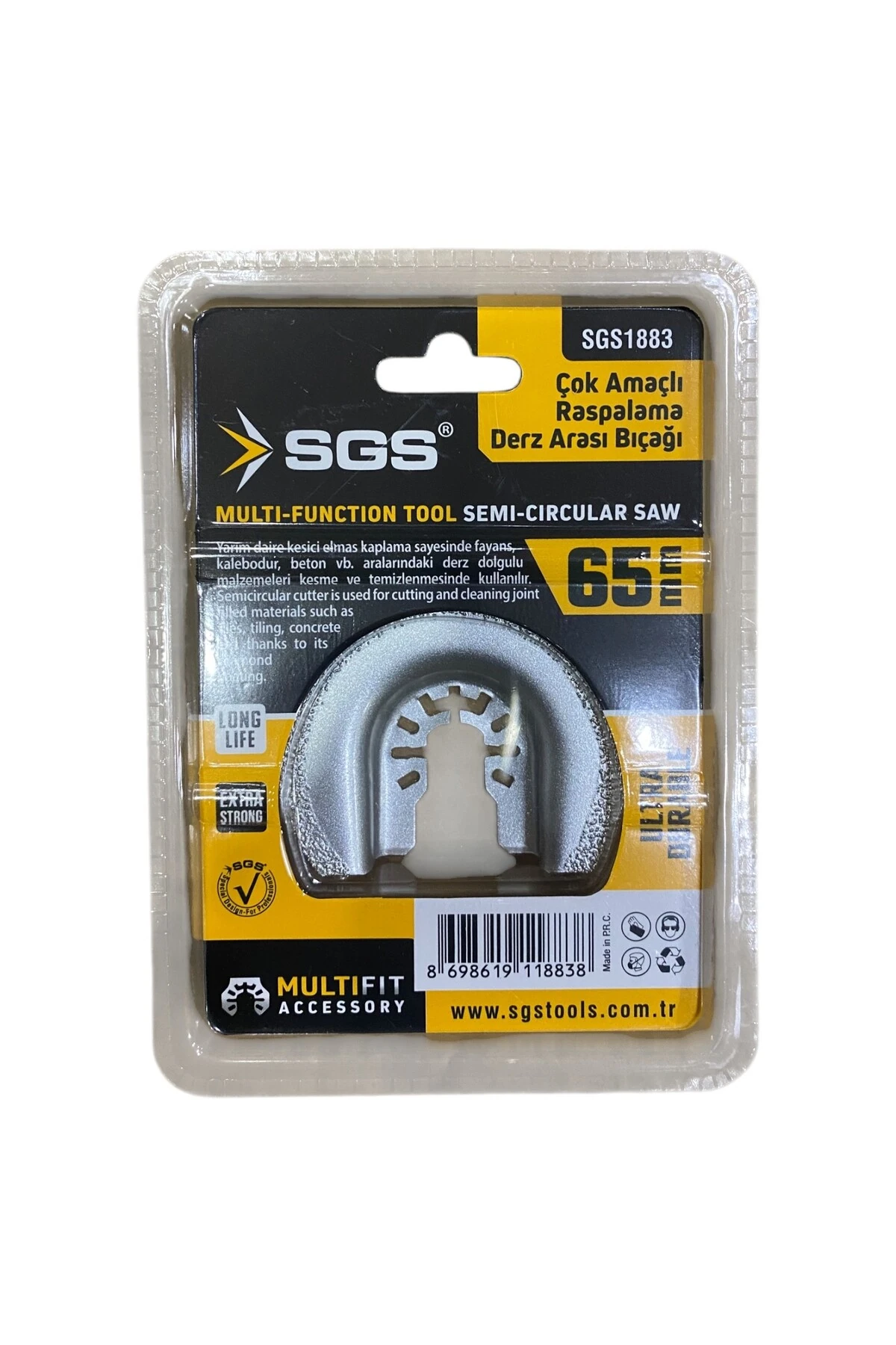 sgs Kesici ve Raspalama derz arası temizleme başlığı elmas 65mm