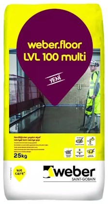 Weber Floor LVL 100 Multi Kendliğinden Yayılan Elyaf Takviyeli Şap 25 KG