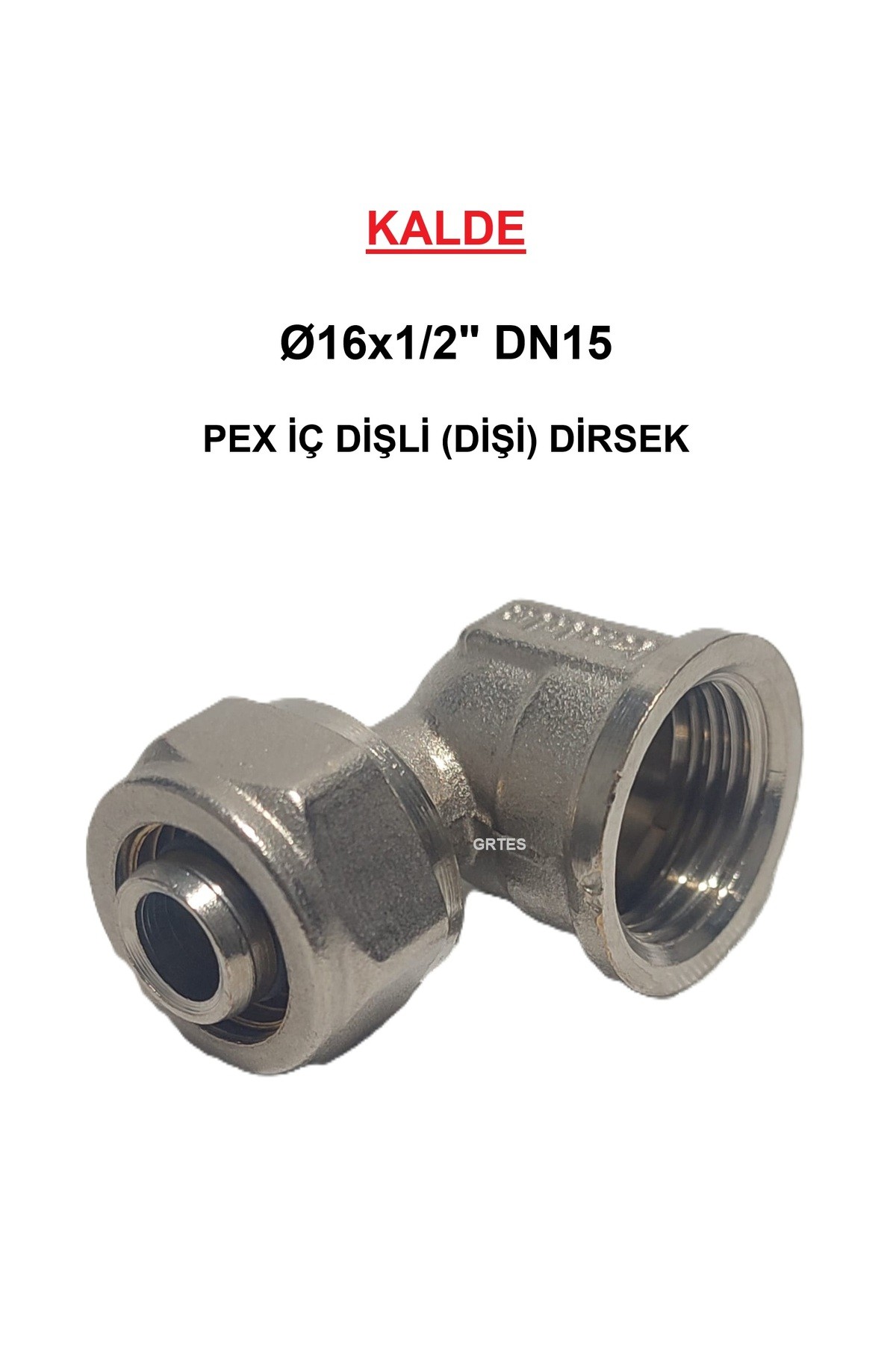 (5'li Paket) Ø16x1/2" Pex İç Dişli (Dişi) Dirsek (Mobil Sistem Boru Bağlantı Parçası)