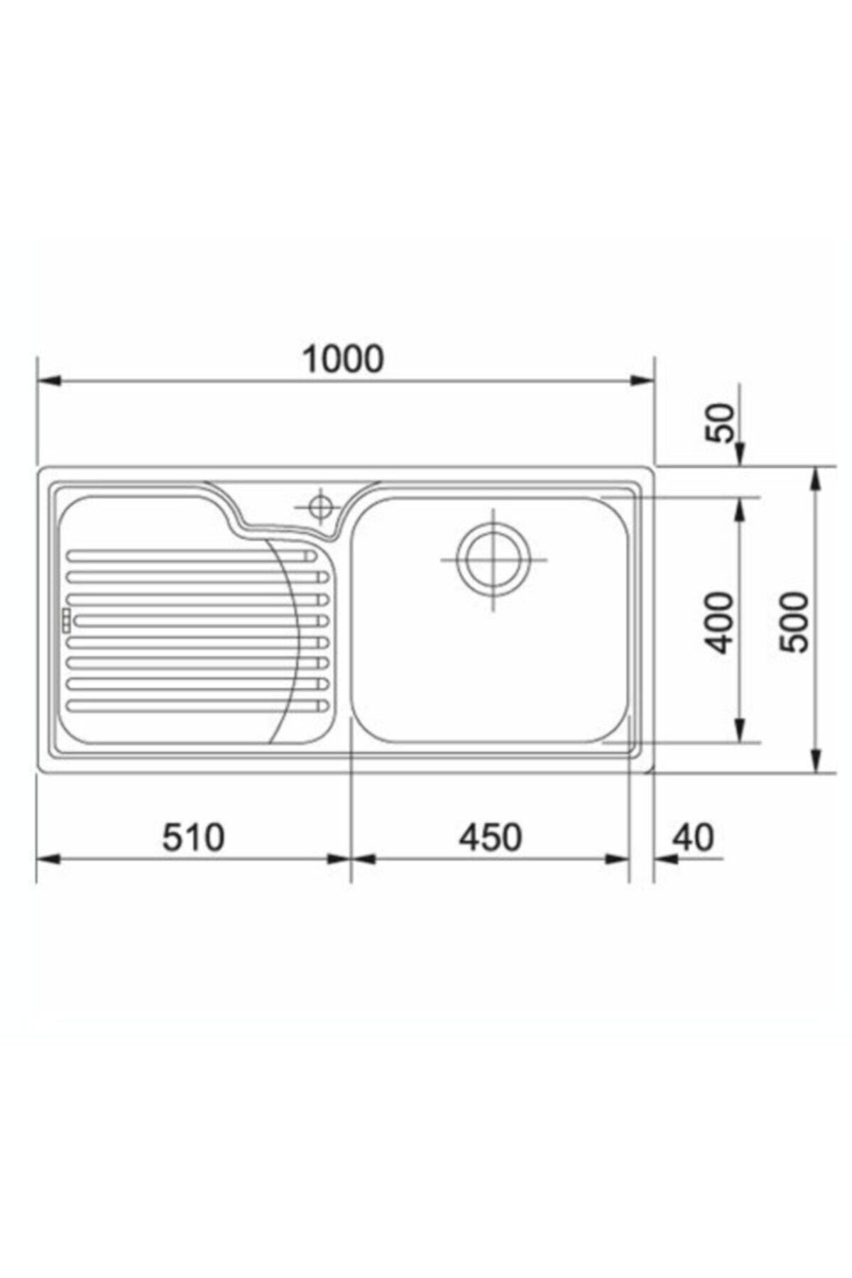 Galassia Gax 611 Paslanmaz Çelik Sağ Damlalıklı Eviye