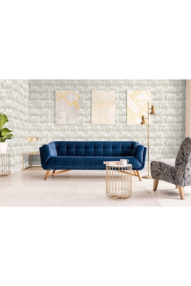 Tropicano Modern Kuş Tüyü Desenli Duvar Kağıdı 9913-2, Bej | Ce, Iso 9001, Iso 10002, Iso 14001