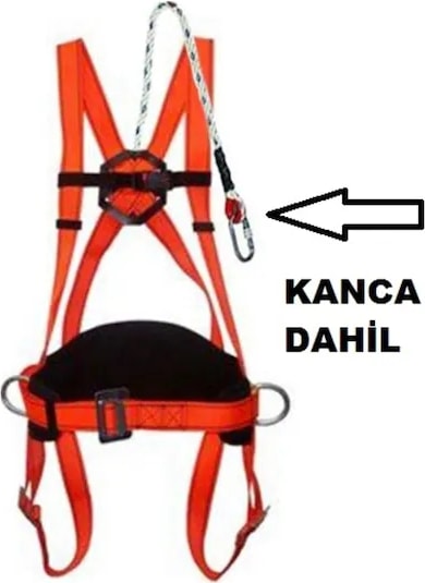 Paraşüt Tipi Emniyet Kemeri Bel Destekli Ce Li Kanca Dahil