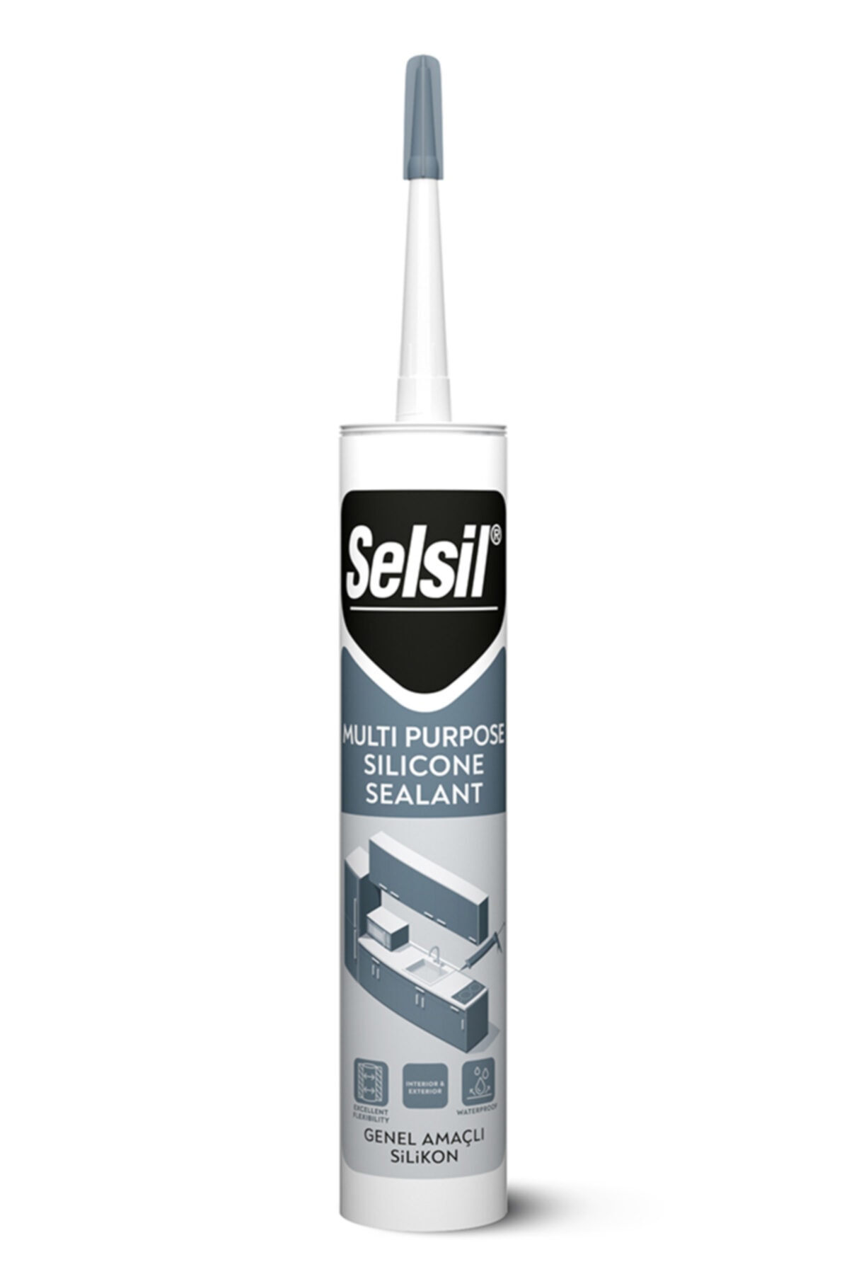 SELSİL Genel Amaçlı Silikon Beyaz Yapıştırıcı 280 gr