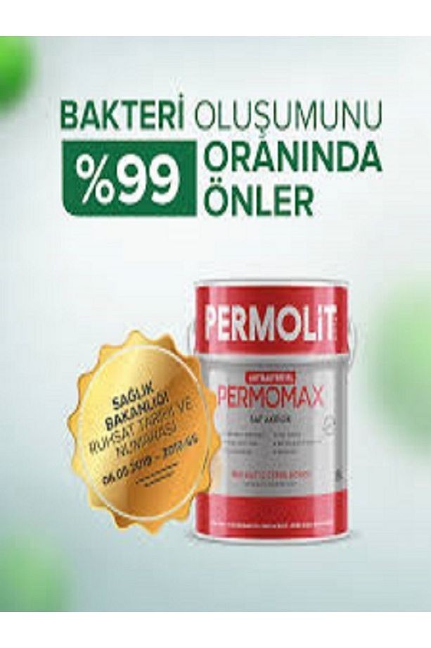Permomax Antibakteriyel Küf Önleyici Silikonlu Silinebilir Iç Cephe Duvar Boyası Beyaz 2,5lt -3,5kg