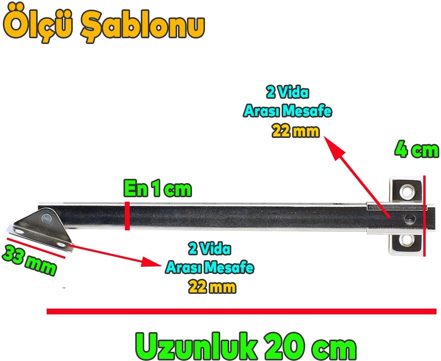 Kalkar Kapak Makası Dolap Çekmece Metal 20 cm Sessiz Açma Kapama Amortisör Piston 1 Adet