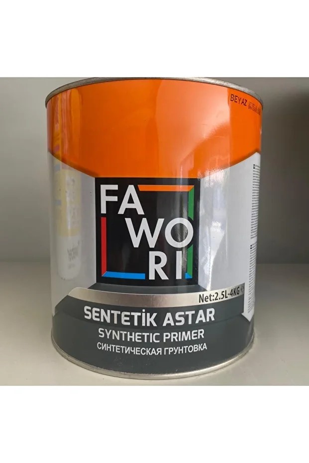 FAWORİ BOYA SENTETİK ASTAR BEYAZ 2,5 LT-4 KG