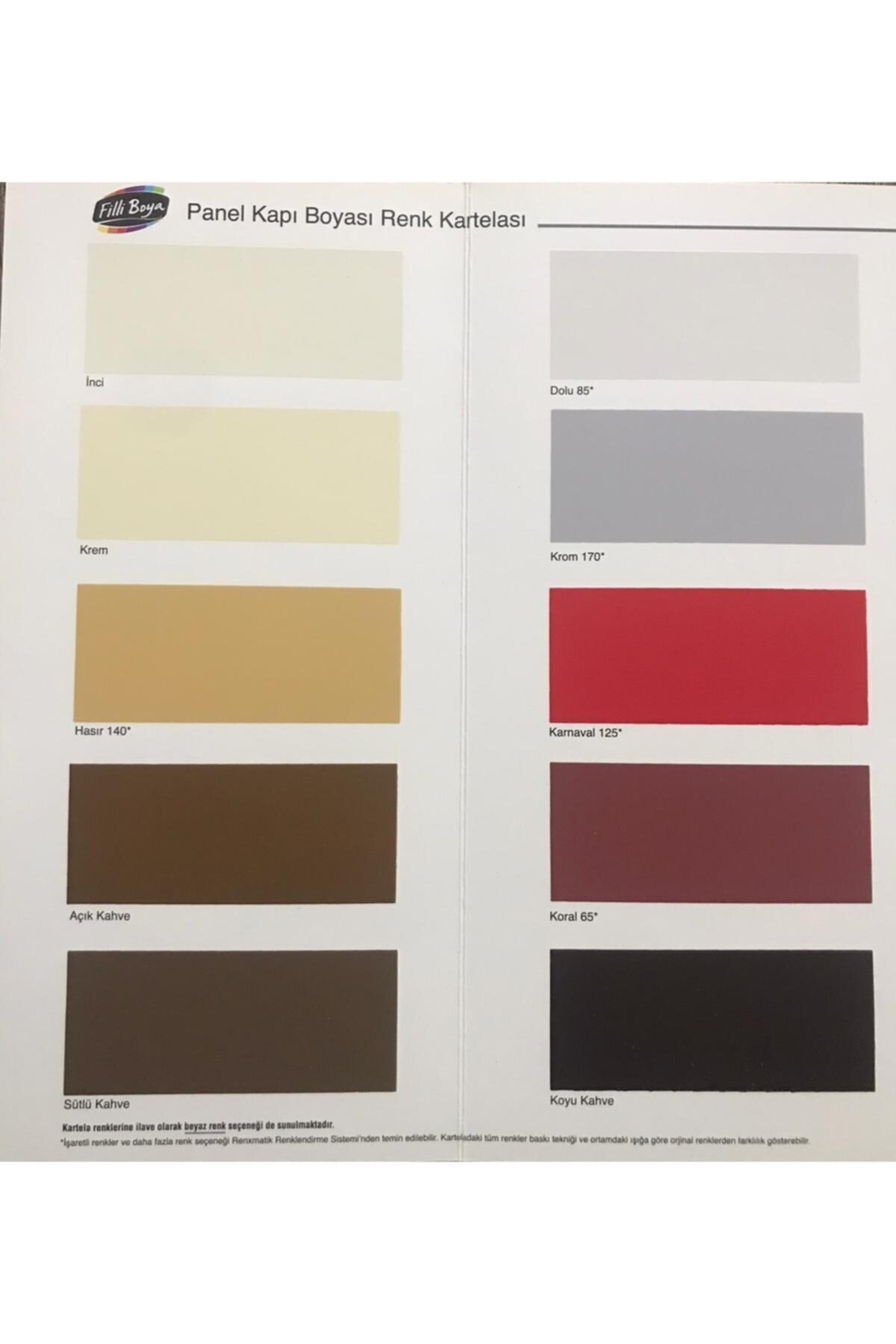 Su Bazlı Panel Kapı Boyası 2,5 L - Krom 170