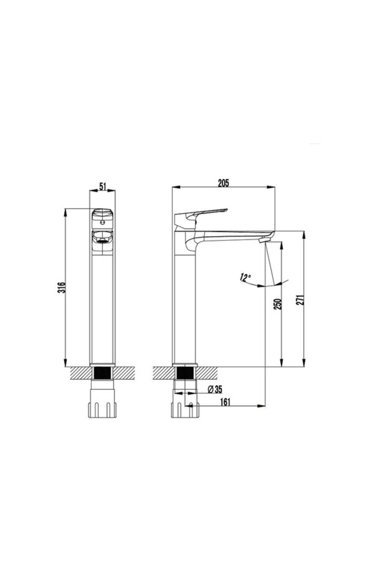 Solo Uzun Lavabo Bataryası SO6500