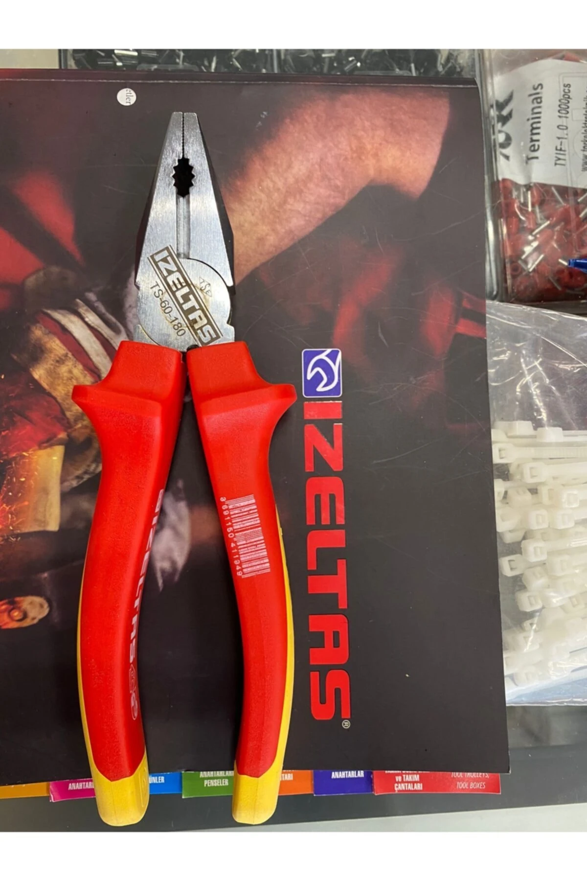 1000 V Elektrikçi Seti Sarı Kırmızı (pense , Yan Keski , Kargaburun)