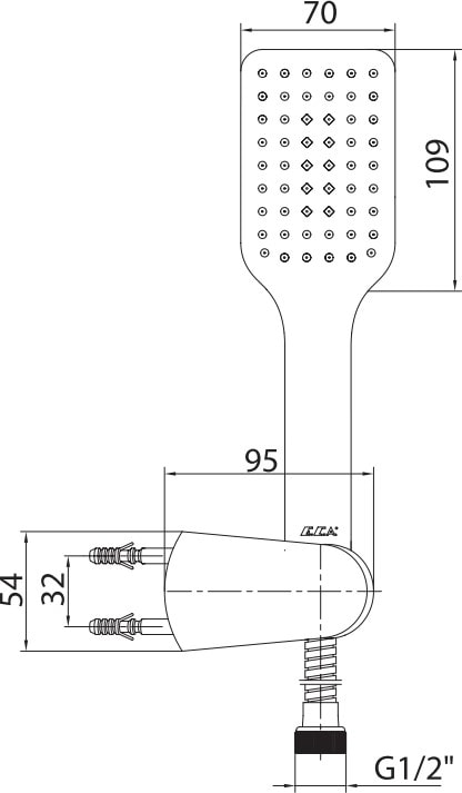 Eca Tiera Banyo Mafsallı Duş Seti Üst Takımı Pvc Spiralli 102117384