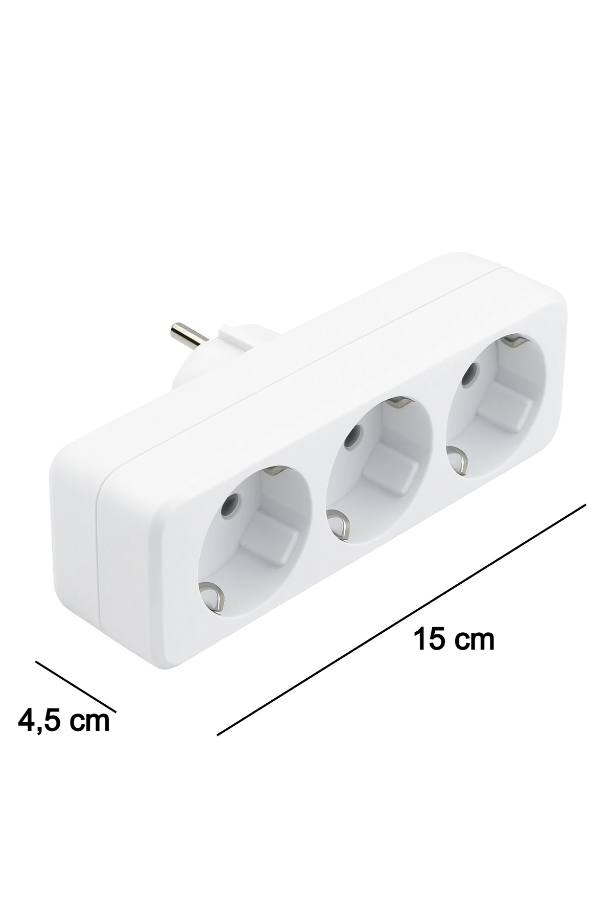 Üçlü Golyat Düz Fiş Priz 250V 16A 3500W Güçlü Priz Çoklayıcı Üçlü Fiş Adaptör Ev Ofis Kullanım