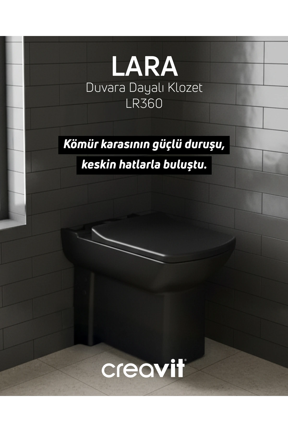 Lara Duroplast Yavaş Kapanan Kapaklı Kömür Karası Set