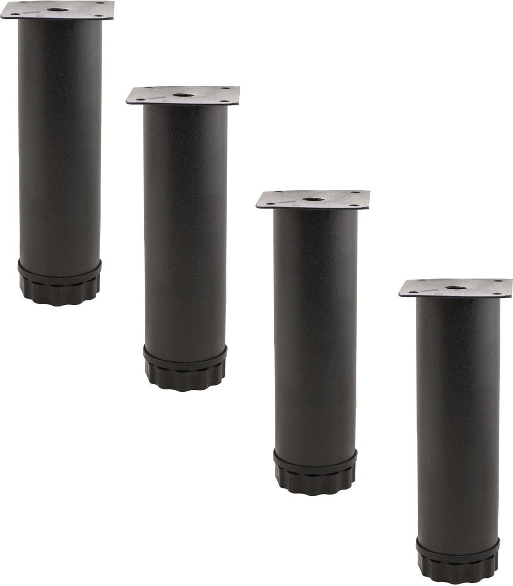 Mobilya Kanepe Baza Koltuk Metal Destek Ayağı Ayarlanabilir Siyah Ayak 15 Cm ( 4 Adet)