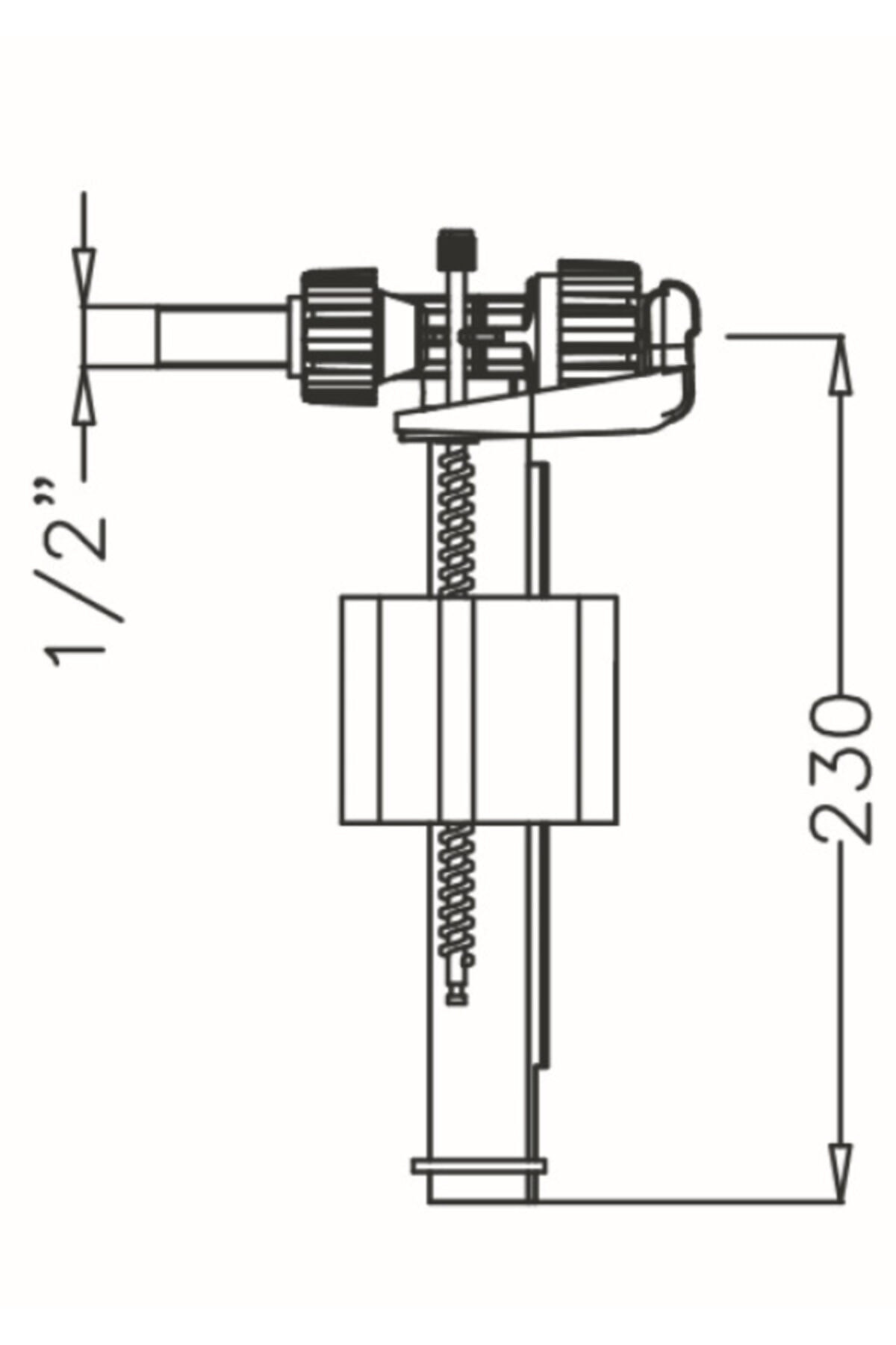 Gömme Rezervuar Flatörü Hero 1/2 Plastik (düz) Ağızlı