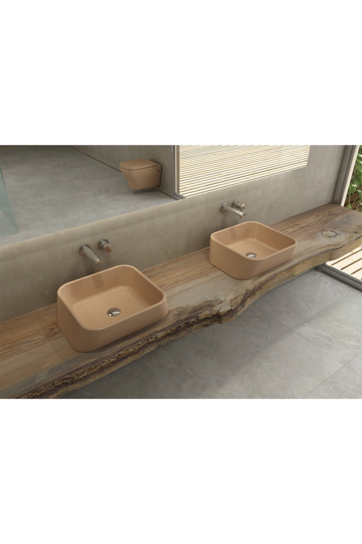 Firenze Çanak Lavabo Mat Gri