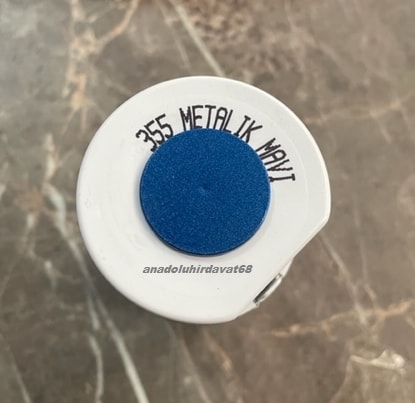 Metalik Mavi Boya Mavi Sprey Boya Metalik Efekt Oto Boyası 400ML 355