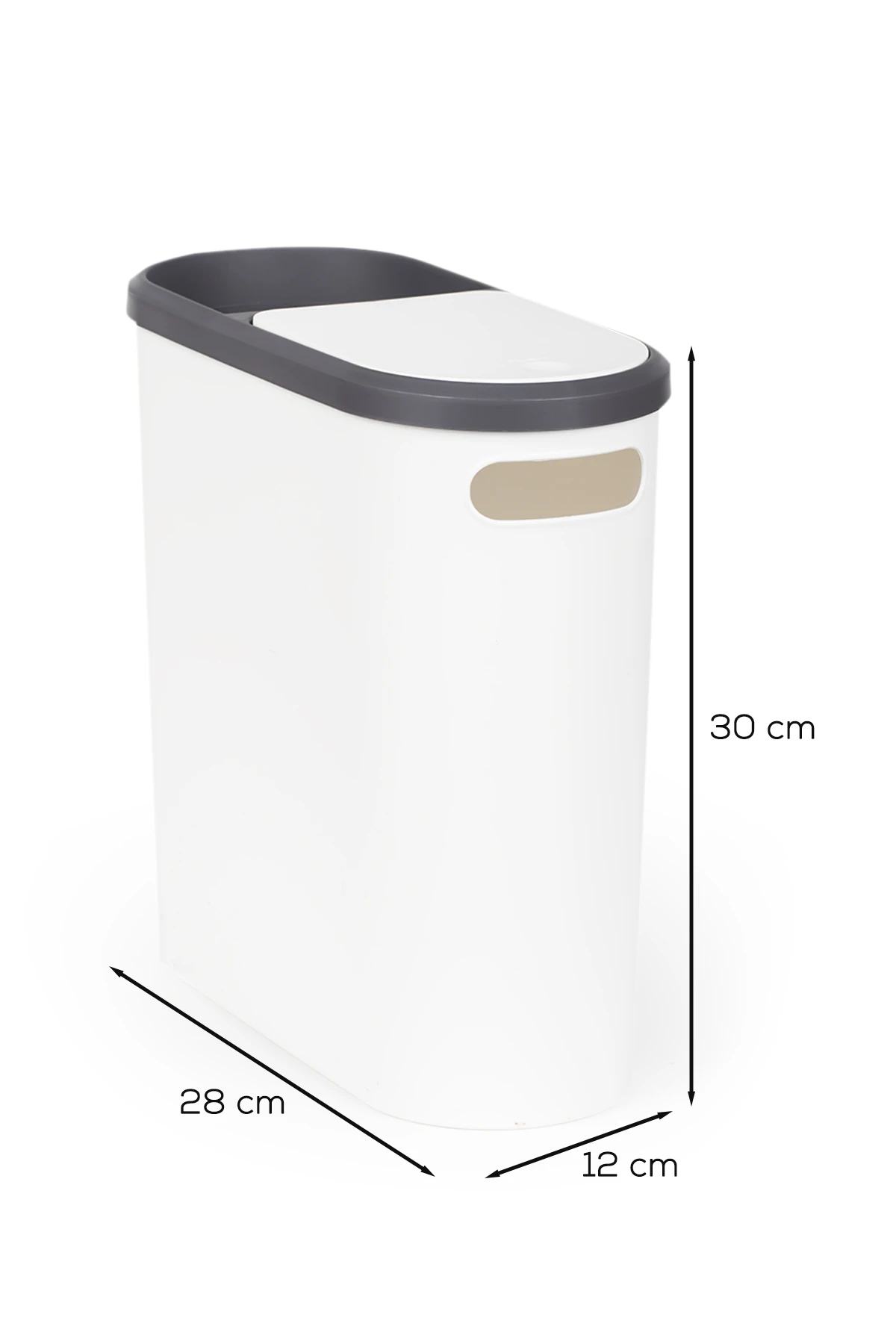 M-325 Çöp Kutusu Banyo Mutfak Çöp Kovası Kapaklı Banyo Çöp Kovası 10 Lt