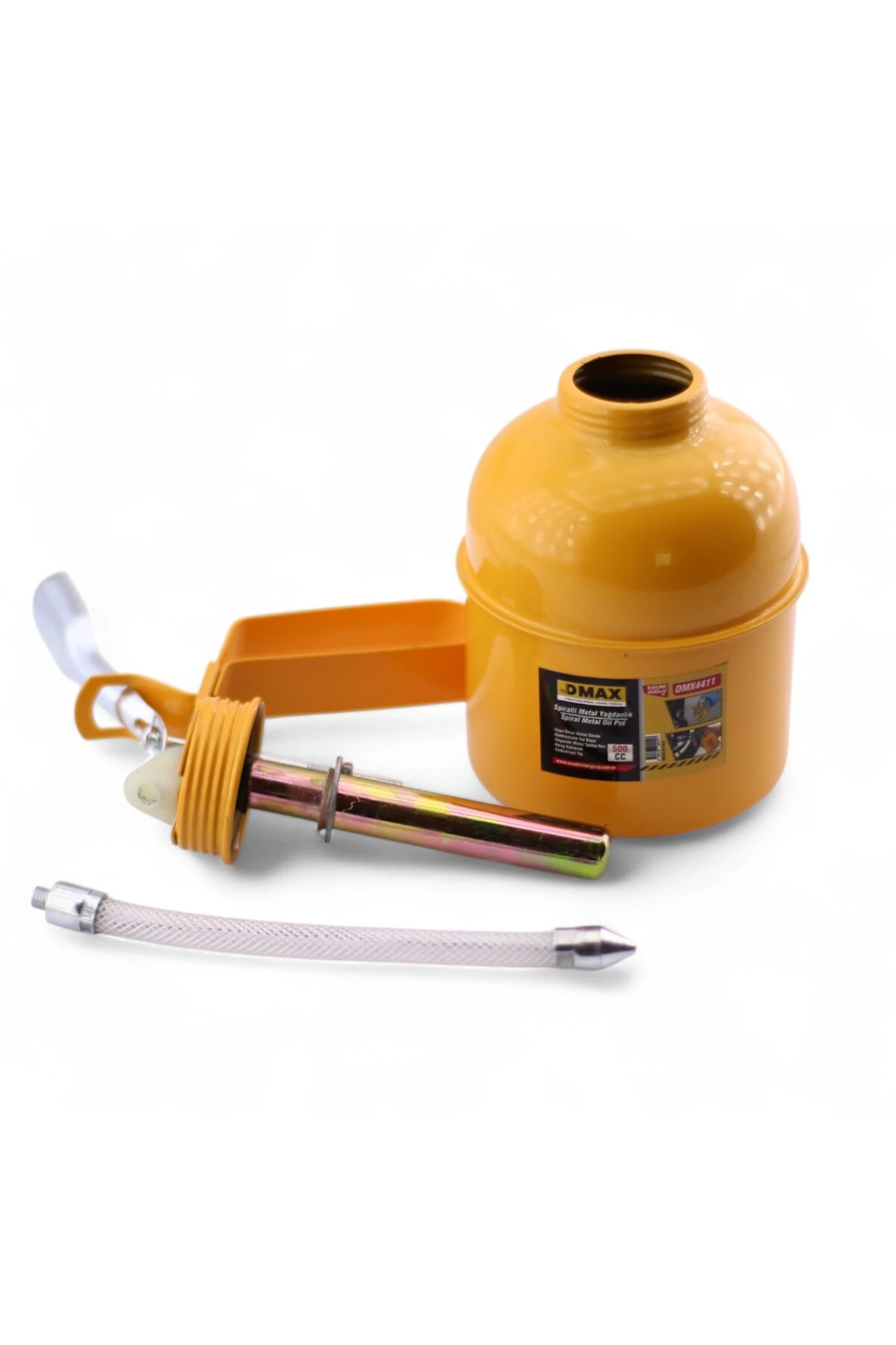 Madeni Yağdanlık 500 ml Araba Makine Atölye Yağdanlığı Spiralli Metal Gövdeli Uçlu Yağ Pompası