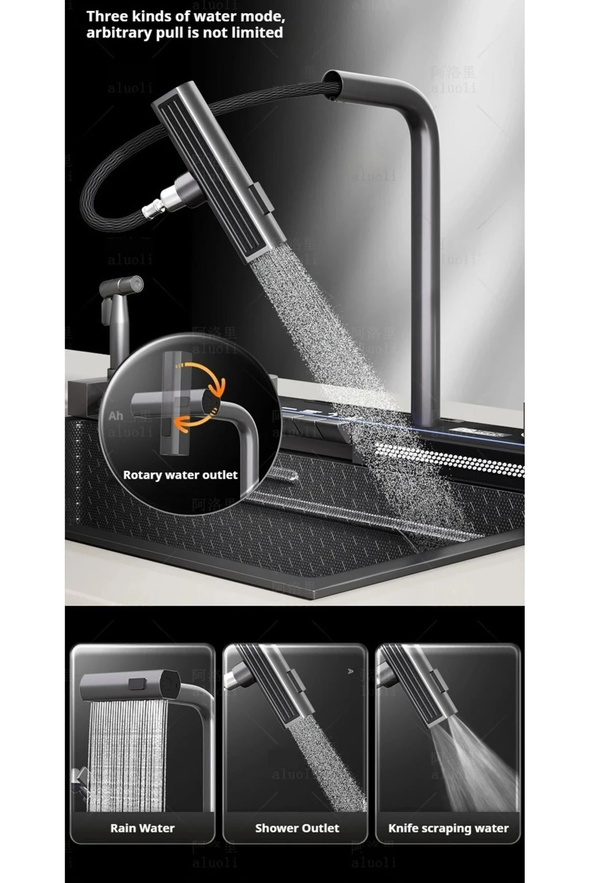 Dijital Akıllı Eviye Seti Ve Bataryası Antrasit 14 Fonksiyon Full Set Ithal 7 Yıl Garantili Patentli