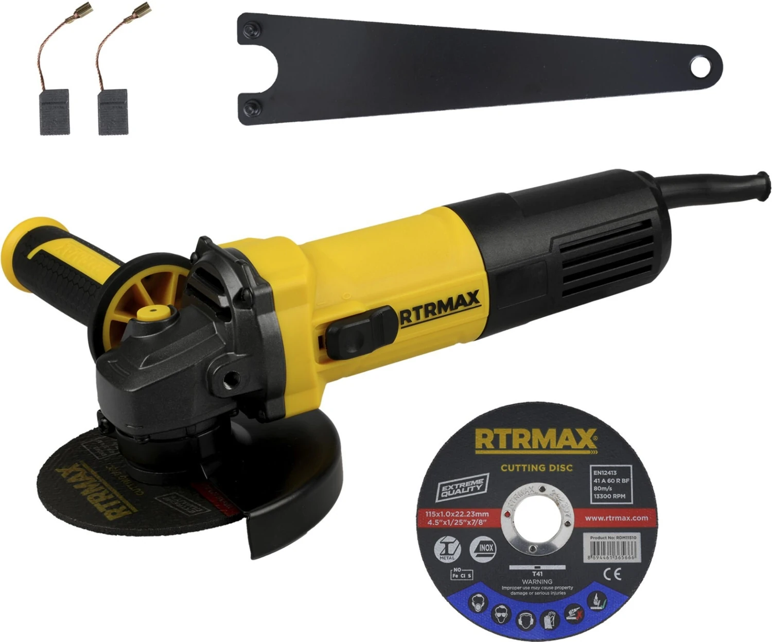 RTM1080 Avuç Taşlama Makinası 115 mm 750 W Devir Ayarlı