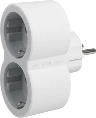 Çoklu Fiş/prizler, 16 A, 2 x 2p+E Önden Çıkışlı, Beyaz/açık Gri