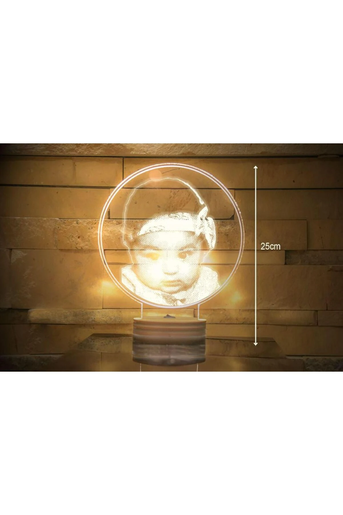 Kişiye Özel Hediyelik Oyma Gece Lambası 25x18 ( Anahtarlık Hediyeli )