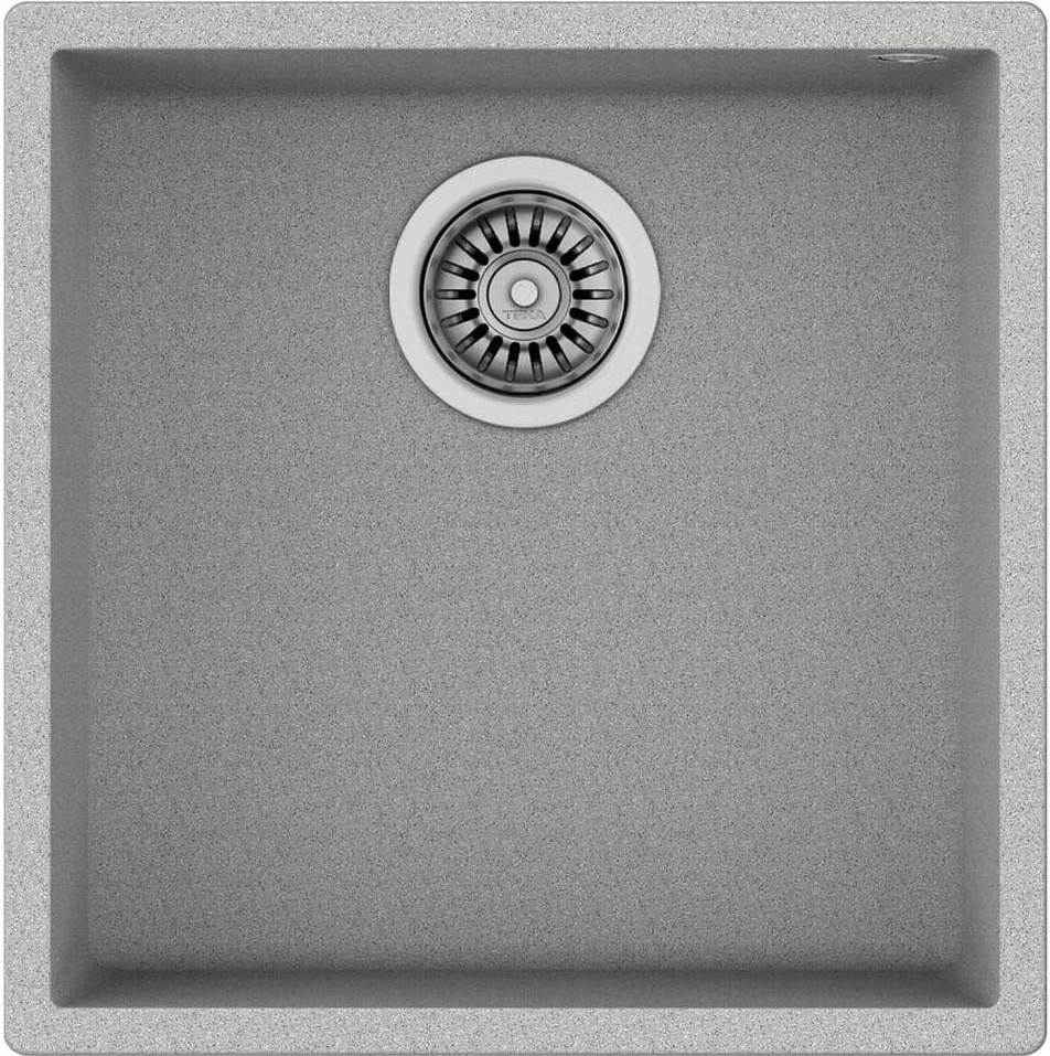 115230026-TEKA Square 40.40 Tg Stone Grey Granit Eviye
