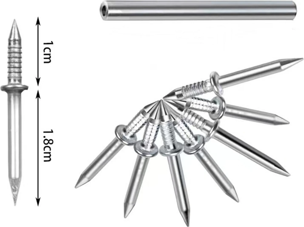 200 Adet Çift Kafalı Süpürgelik Iplik Dikişsiz Çivi, Hiçbir Iz Çivi Koyun Boynuz Çivi Tek Açılı Çivi Çimento Çivileri (Yurt Dışından)