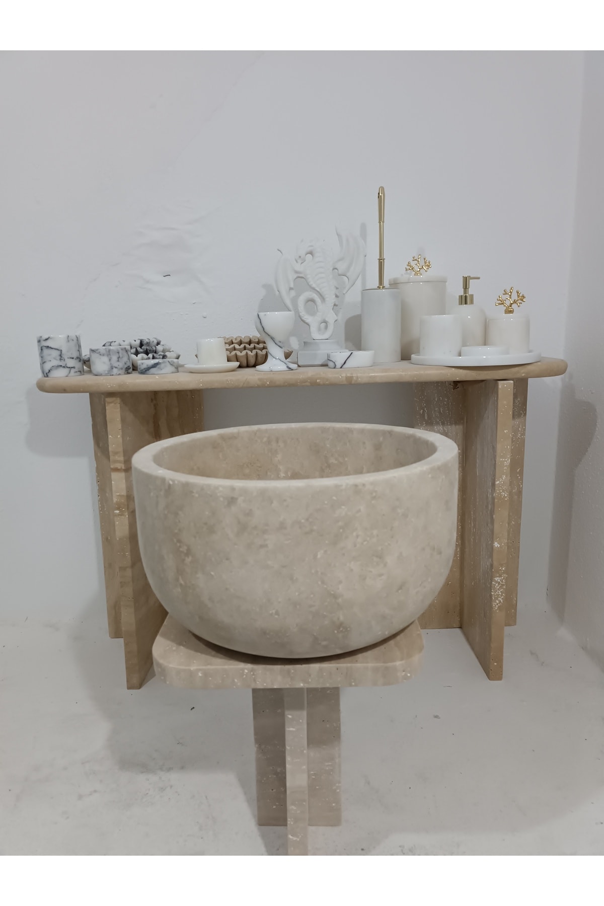 Mermer Kurna-çanak Model Traverten-hamam Kurnası-banyo Kurnası-ev Hediyesi-mermer Ev Aksesuarlar