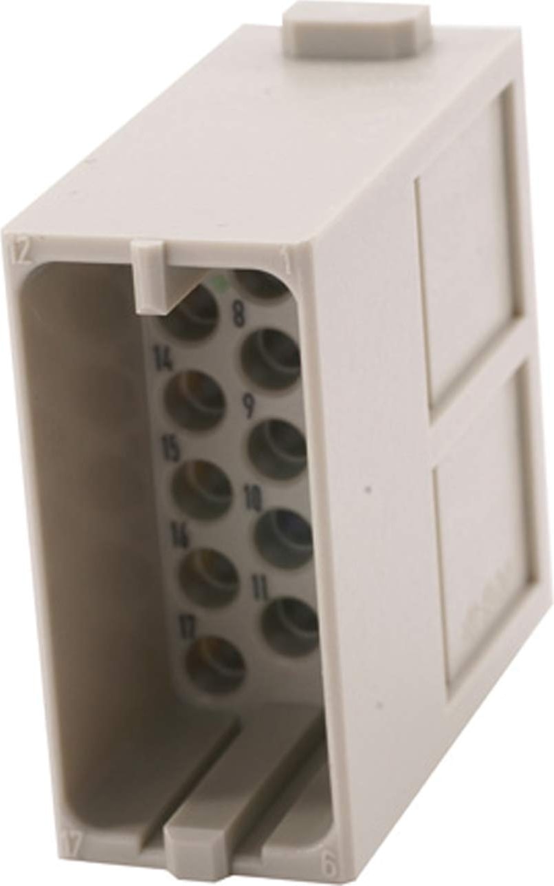 09140173001 -  Han-Modular Serisi Modül, 17 Kontaklı, 3 Sıralı, Erkek