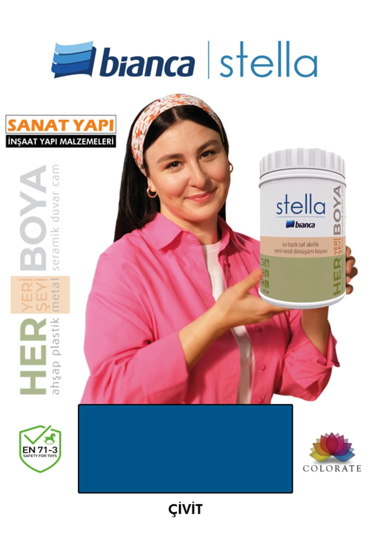 Su Bazlı Akrilik Boya Çivit