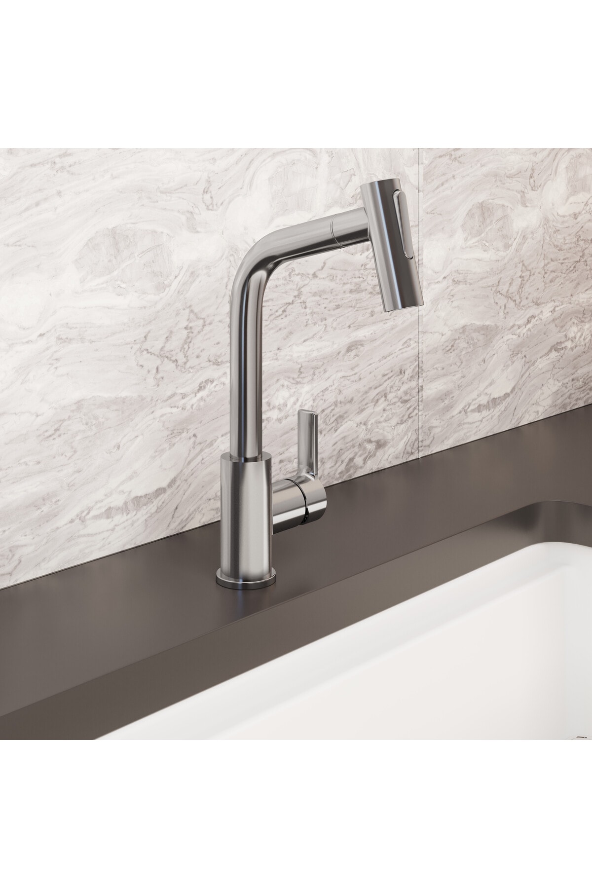 Maestro A42146 Pull-Out Eviye Mutfak Bataryası, Krom