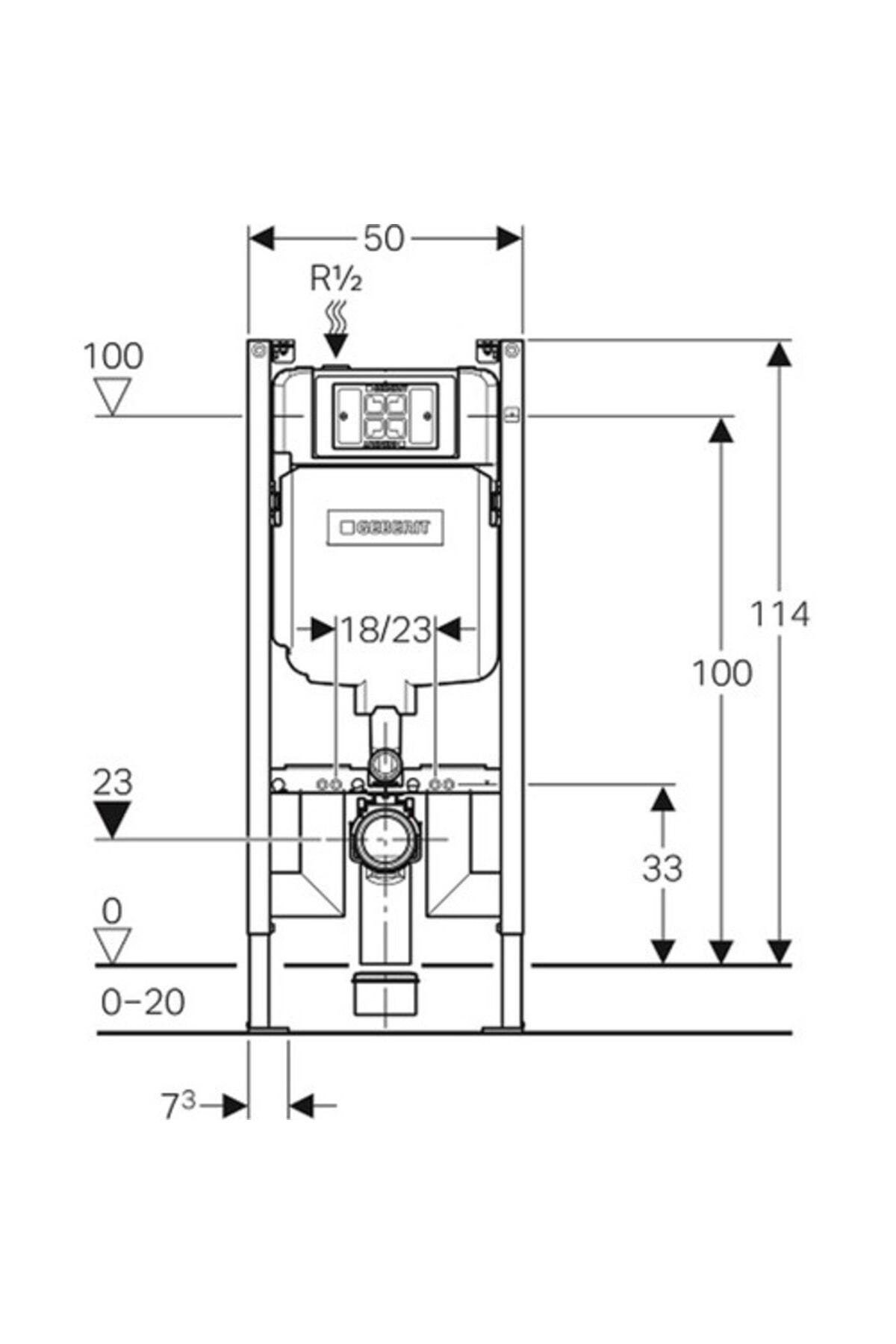 Alpha 458.175.00.1 Duofix Gömme Rezervuar, 8cm
