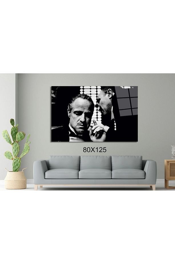 Vito Corleone - The Godfather - Baba Sinema Ve Ünlüler Cam Tablo #PCT0938