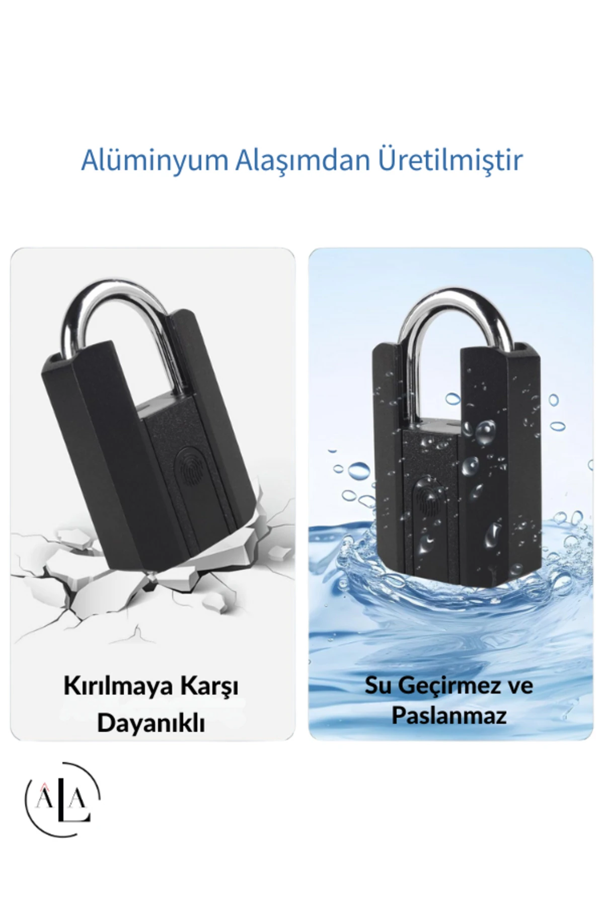 Akıllı Asma Kilit Parmak İzi, Anahtar ve Uygulama ile Açılabilir