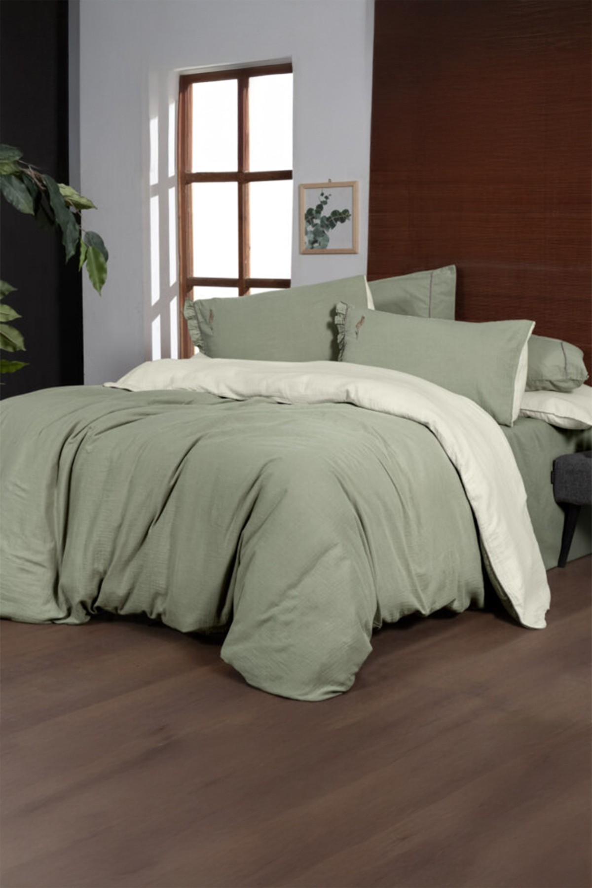 Kenyon Yeşil Mood Comfort Çift Kişilik %100 Pamuk Nevresim Takımı